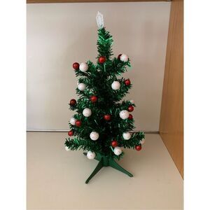 Small Decorated Green Tinsel Tree